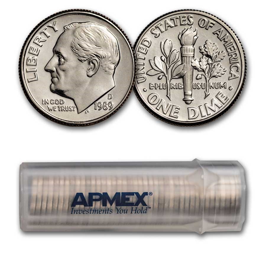 1989 D Roosevelt Dime Value APMEX